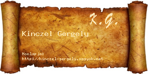 Kinczel Gergely névjegykártya